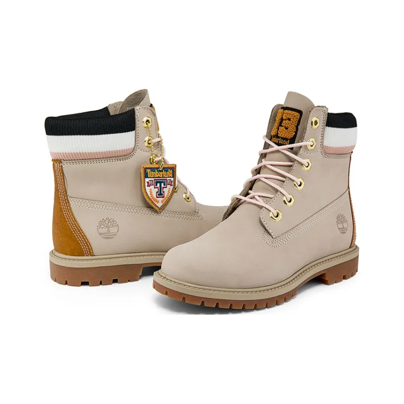 Timberland Premium 6 Inch Heritage Cupsole Boots 'Light Taupe Nubuck' Women's-4