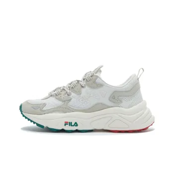 FILA Tenor City Cushioning Anti-Slip And Wear-Resistant Low-Top Chunky Sneakers Unisex Gray Green