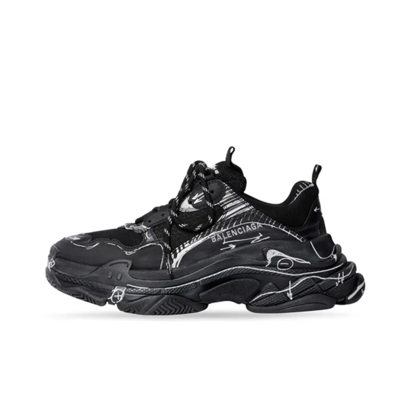 Balenciaga Triple S 'Black White'-0