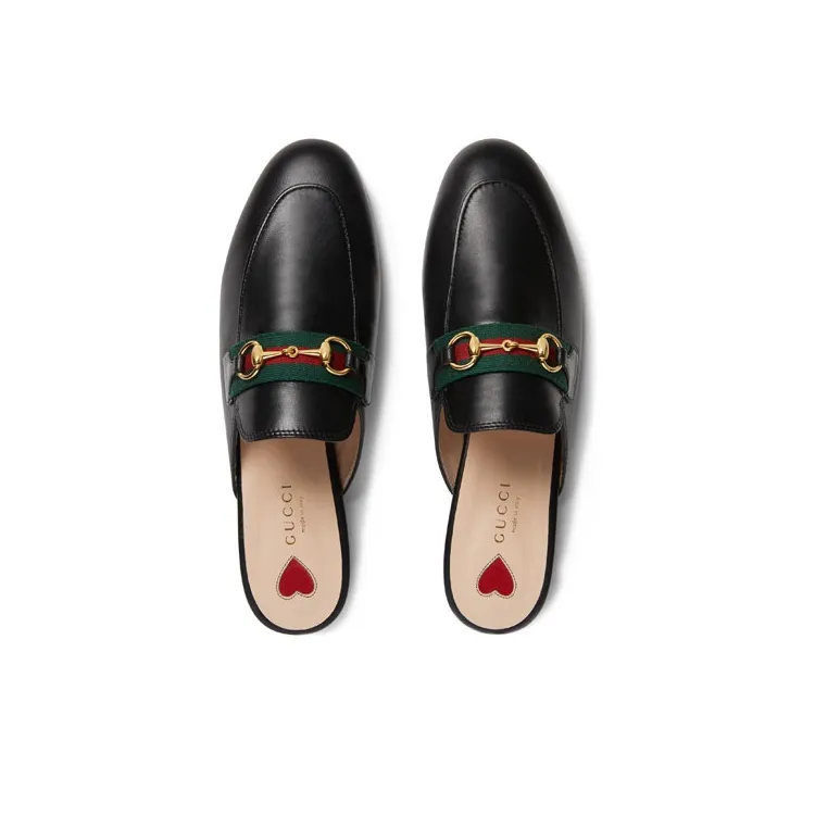 GUCCI Women's Princetown Leather Slipper 'Black' Women's-2
