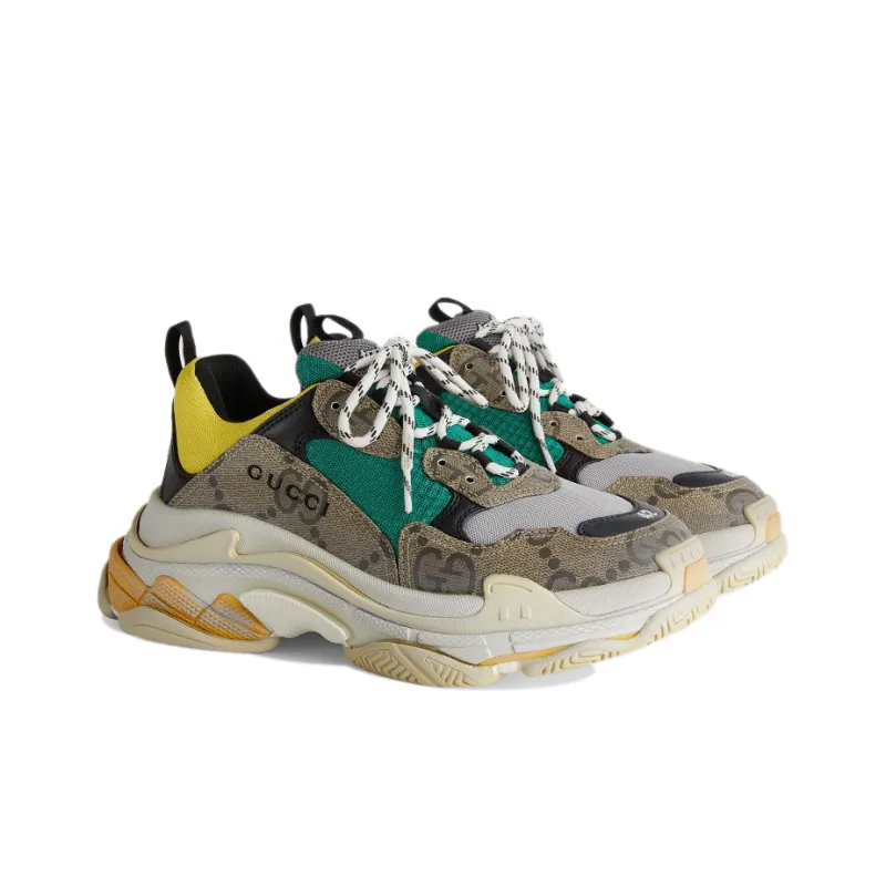 Balenciaga Gucci X Balenciaga Triple S 'The Hacker Project Beige Yellow'-2