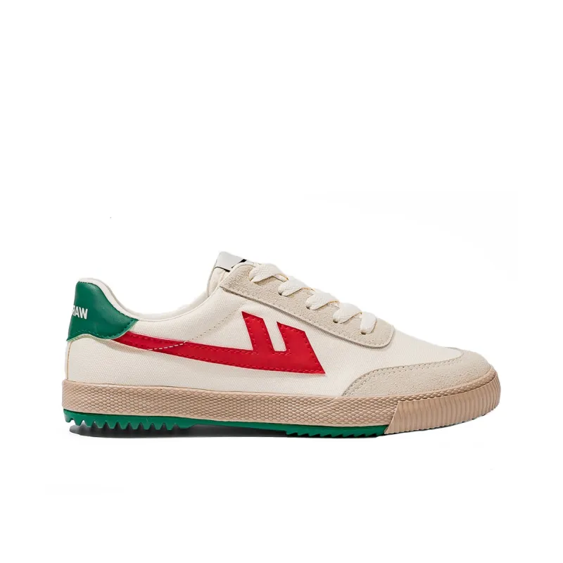 Warrior Wear resistant, Lightweight, Breathable, And Non slip. Low Top Canvas Shoes Unisex Beige Gray Red-1