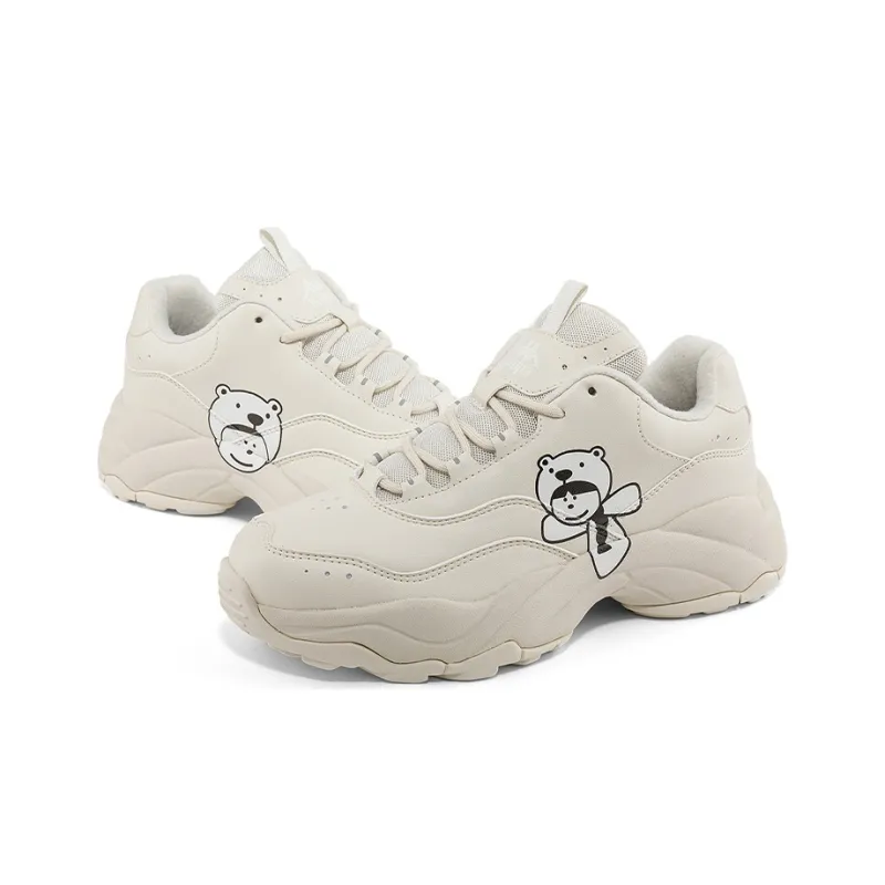 Kappa Abrasion Resistant Low Top Chunky Sneakers Women's Khaki-3
