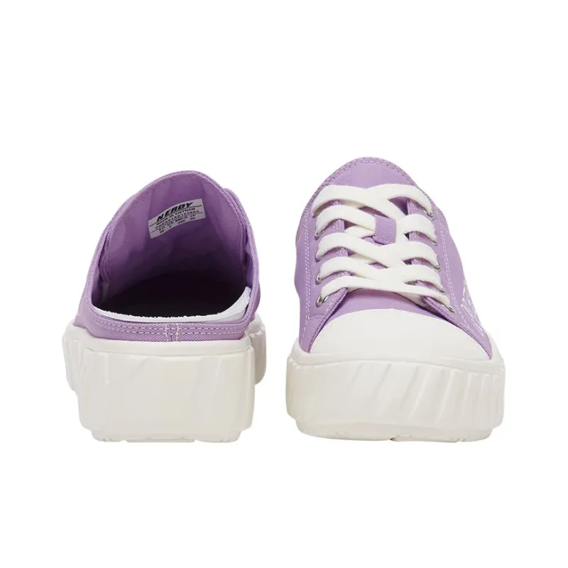 Nerdy Canvas Shoes Unisex Low-Top Purple-4