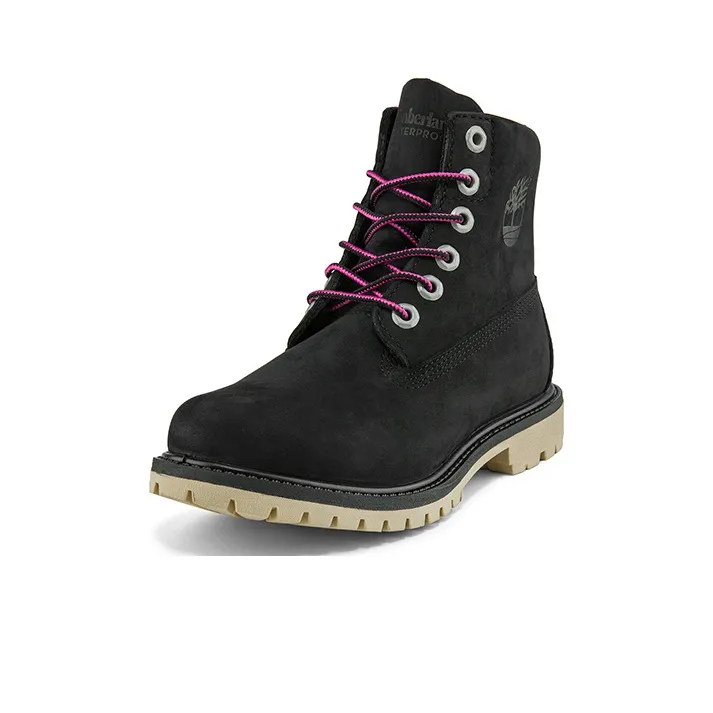 Timberland Paninara Collarless 6 Inch Wide Fit Waterproof Boots 'Black Nubuck' Women's-2