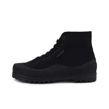 SUPERGA Anti Slip Wear Resistant High Top Canvas Shoes Unisex Black