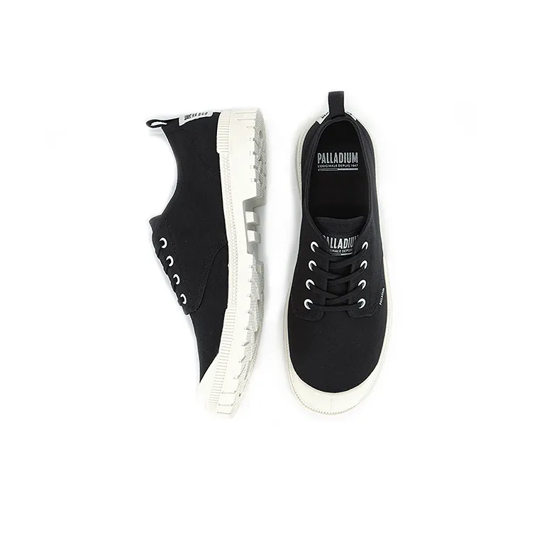 Palladium Pampa Sp20 Anti Slip Wear Resistant Breathable Lightweight Impact Resistant Low Top Canvas Shoes Unisex Black-2
