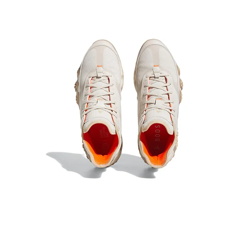 Adidas Adicross Hi Boost Golf Shoes 'Aluminium Magic Beige Impact Orange'-4