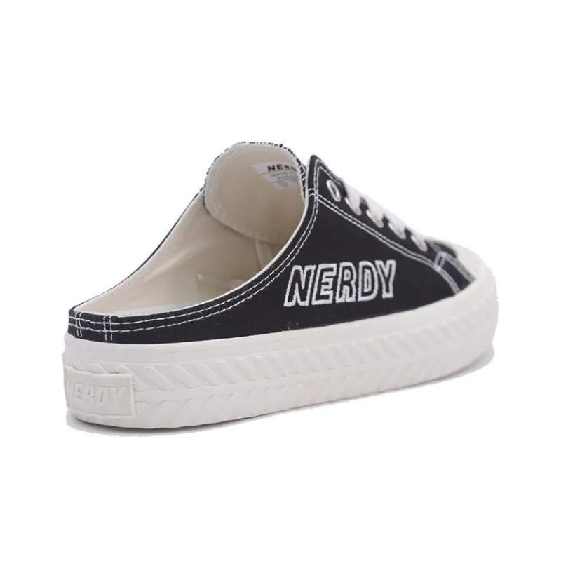 Nerdy Canvas Shoes Unisex Low Top Black-3