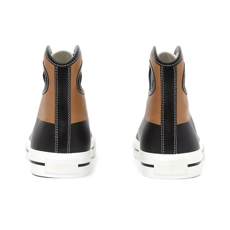 Burberry Larkhall High-Top Sneakers Check Print Leather-4