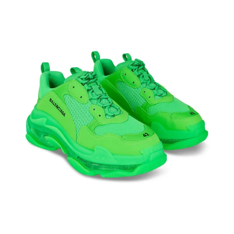 Balenciaga Triple S Clear Sole Fluo Green-2
