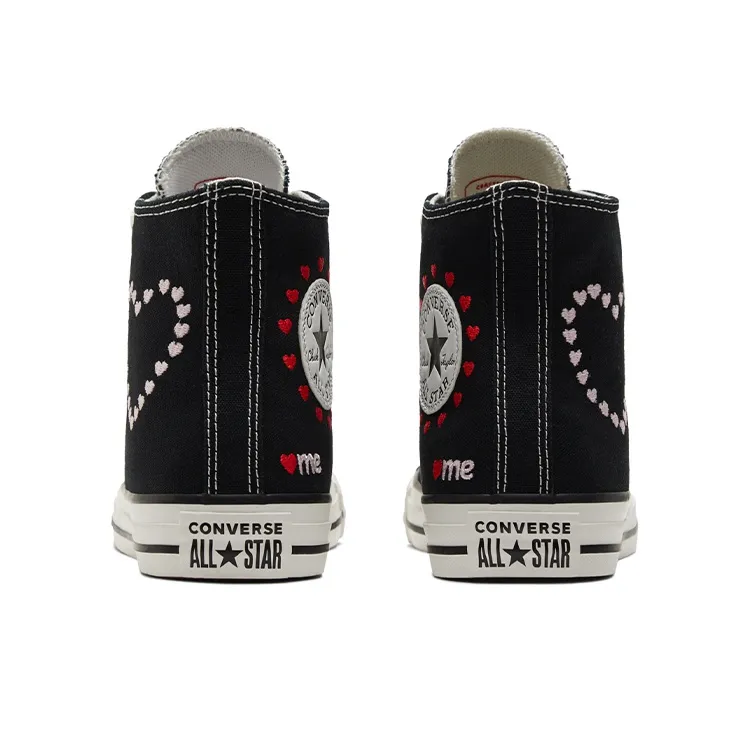 Converse Women's Chuck Taylor All Star High 'Embroidered Hearts Black' Women's-3