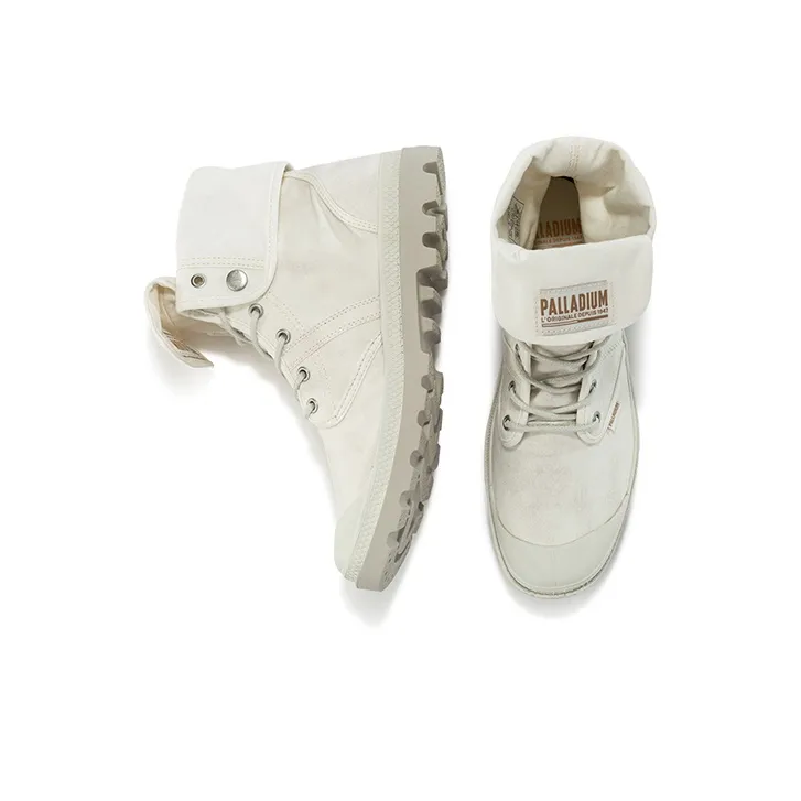Palladium Anti Slip Wear Resistant High Top Canvas Shoes Unisex White-3