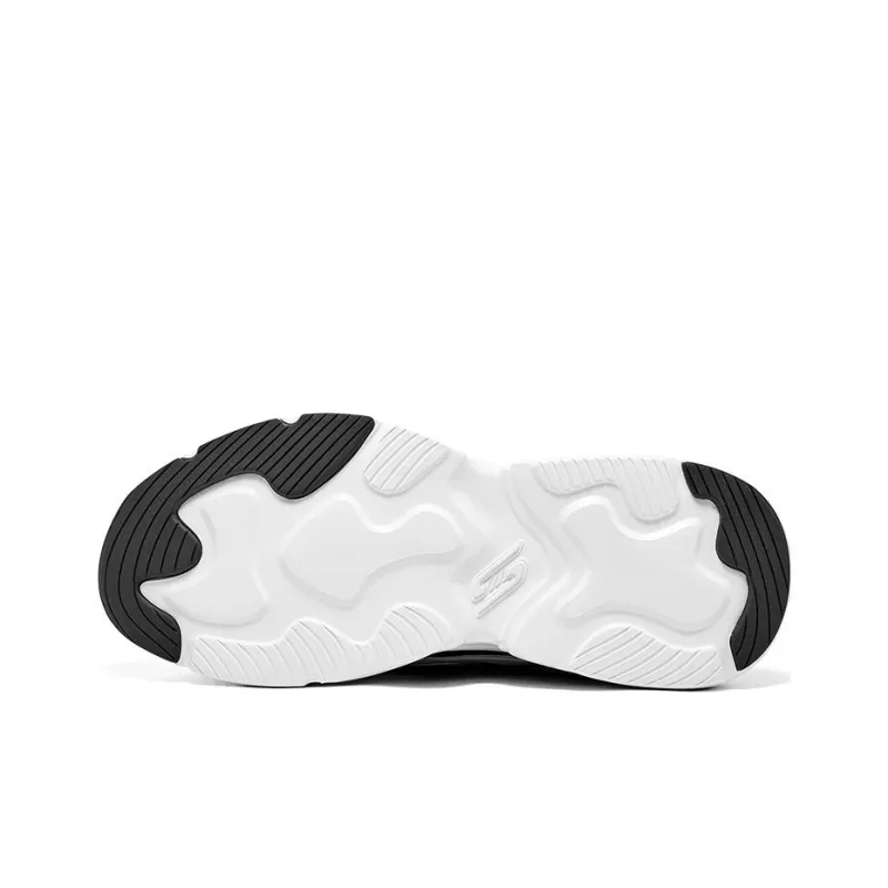Skechers D'LITES Wear Resistant Low Top Chunky Sneakers Men's Black White-5