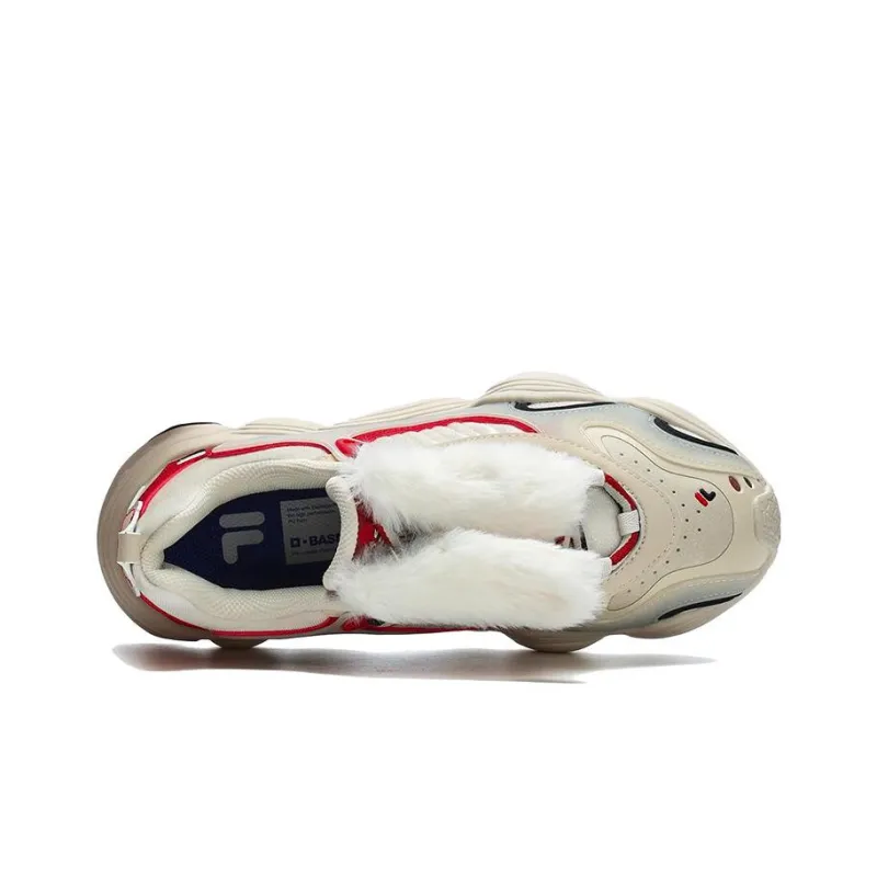 FILA FUSION TENACITY Chunky Sneakers Women's Low Top White Red-2