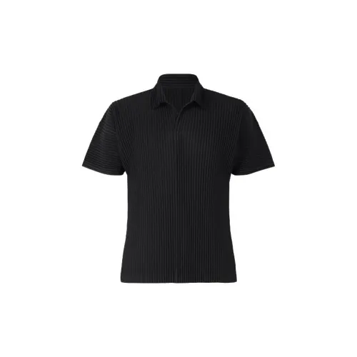 ISSEY MIYAKE Polo Shirts Men Black