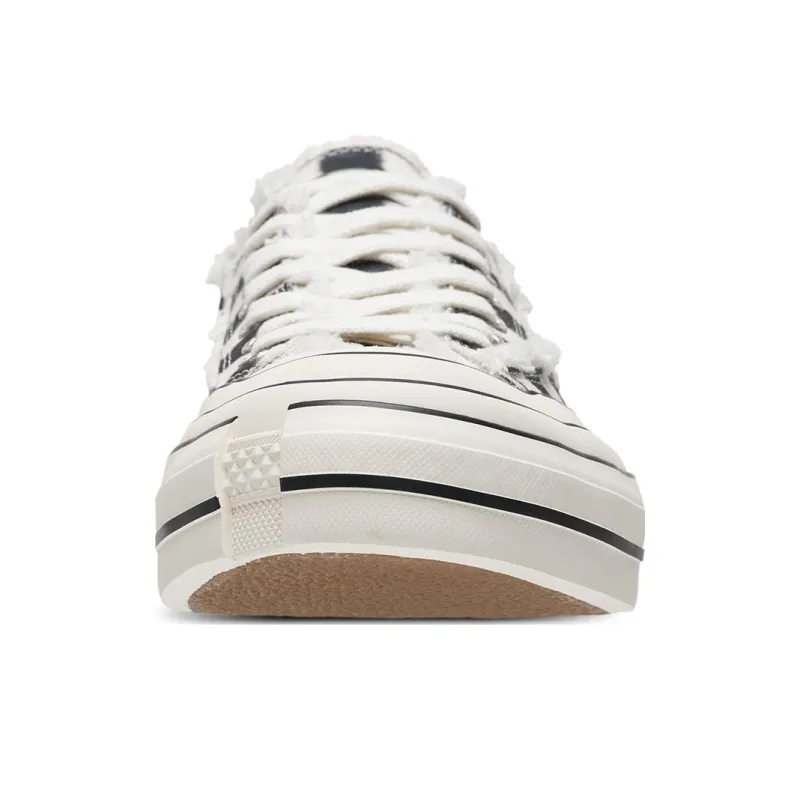 VESSEL G.O.P. LOWS PIXEL Anti Slip Wear Resistant Low Top Canvas Shoes Unisex Black White-3