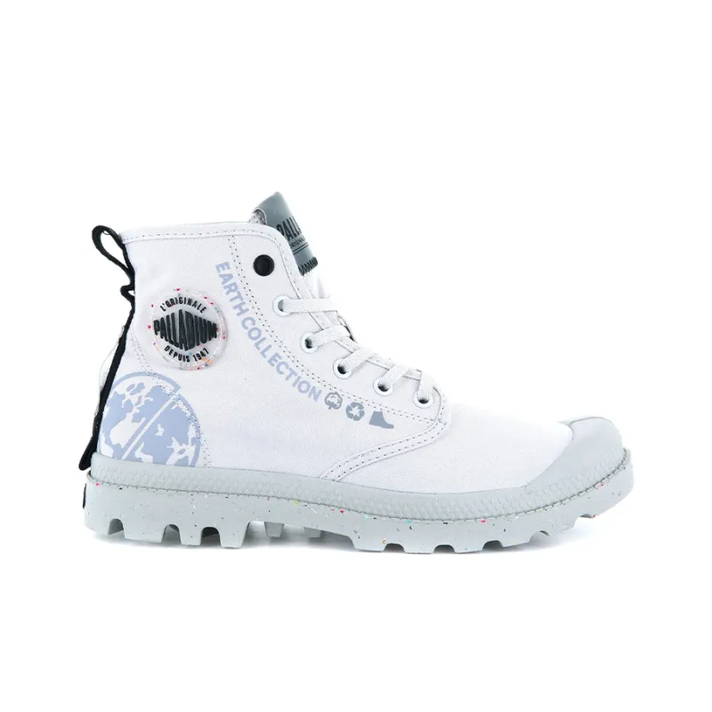 Palladium Pampa Organic Metro Slip Resistant, Abrasion Resistant, Breathable High Top Canvas Shoes Unisex White-1