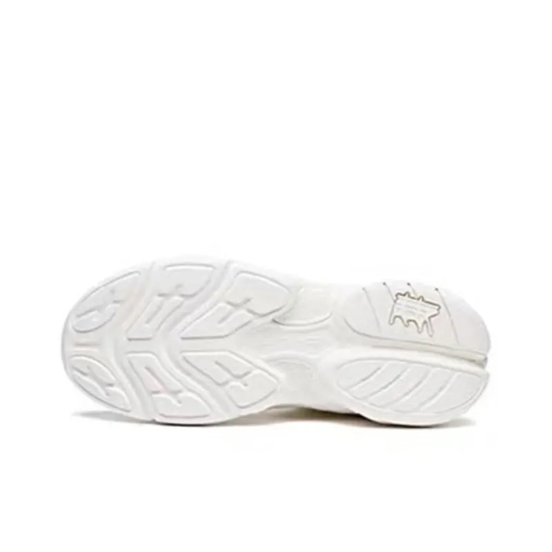Anta Full Credit Cushioning Wear Resistant Low Top Chunky Sneakers Women's White Blue-5
