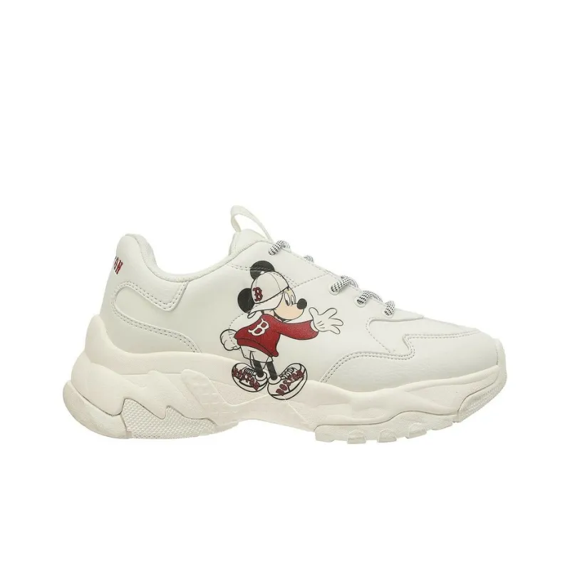 Disney x MLB Big Ball Chunky Cushioning, Abrasion Resistant, Height Increasing Low Top Chunky Sneakers Unisex White-1