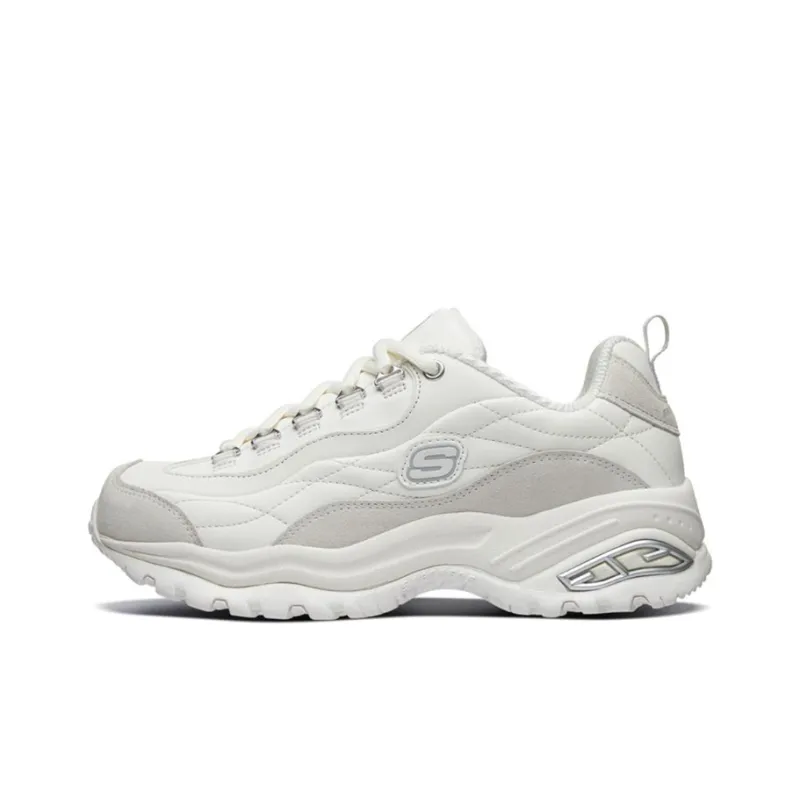 Skechers Premium Clunky Shoes Gray/White Women's-0