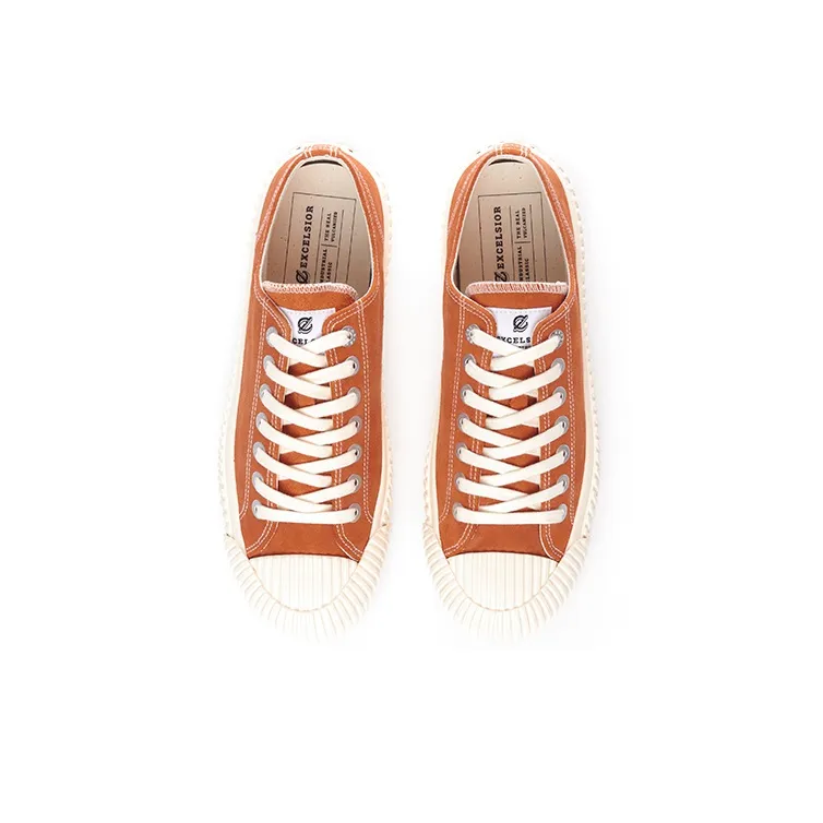 Excelsior Canvas Shoes Unisex Low Top Red Brown-3