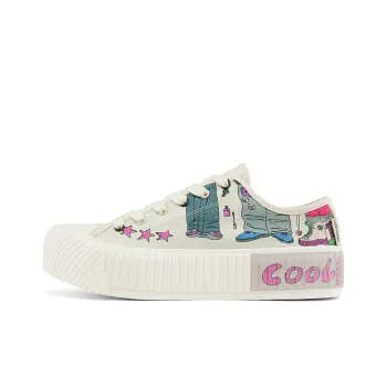 Kappa Kappa Player Series Zhao Diyu Collaboration Wear resistant And Lightweight Low Top Canvas Shoes Women's White