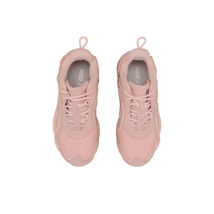 LiNing Butterfly Anti Slip Wear Resistant Low Top Chunky Sneakers Women's Pink-3