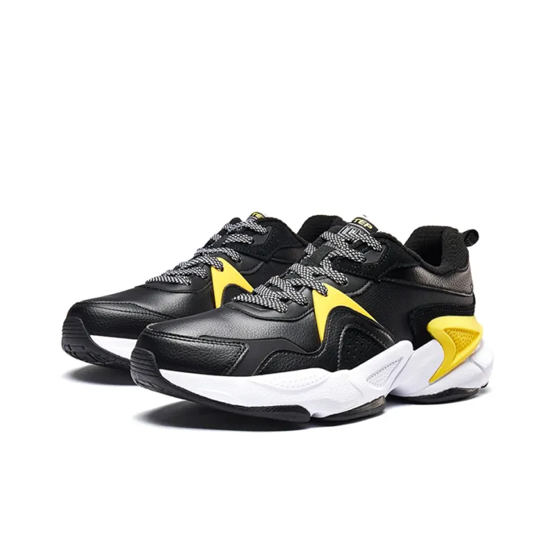 XTEP Chunky Sneakers Men Low Top Black/Yellow-1