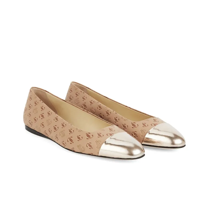 Jimmy Choo Watson Flat JC Women's Casual Shoes Women's Caramel-3
