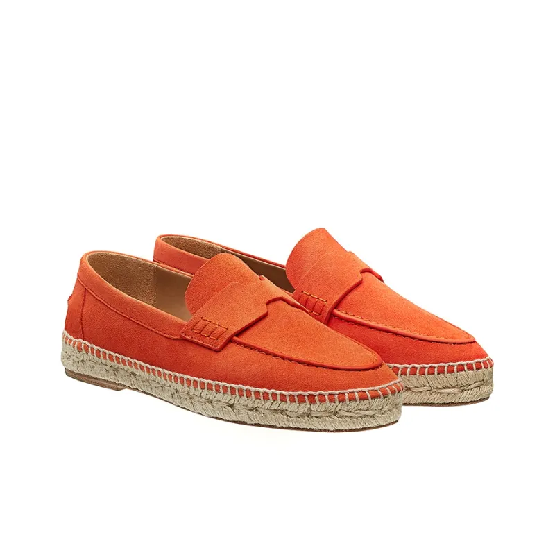 HERMES Trip Casual Single Shoes Women's Orange-2