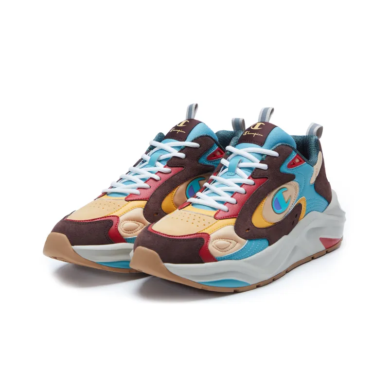 Champion Retro Sports Chunky Sneakers Men Low Top Yellow Brown-1