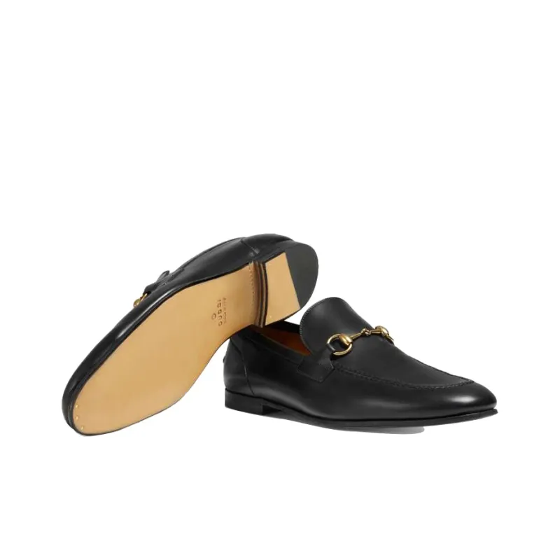 GUCCI Jordaan Leather Loafer 'Black'-5