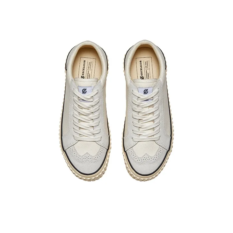 Excelsior Canvas Shoes Unisex Low Top Light Gray-3
