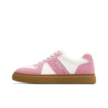 Dickies Anti Slip Wear Resistant Breathable Lightweight Low Top Canvas Shoes Women's Beige Pink