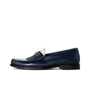 CELINE Triomphe Luco Maillon Loafers Women's Blue White