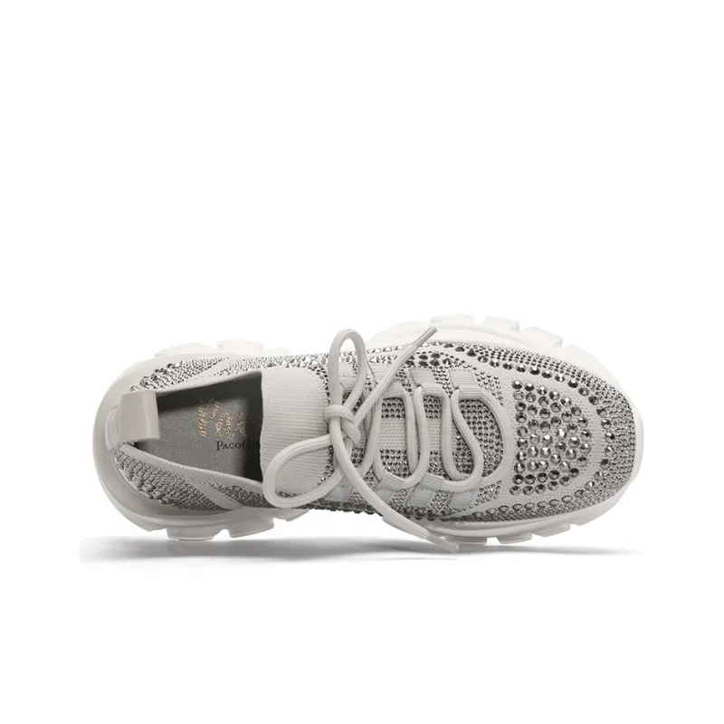 PACO GIL Low-Top Chunky Sneakers 6cm Women's Gray-3
