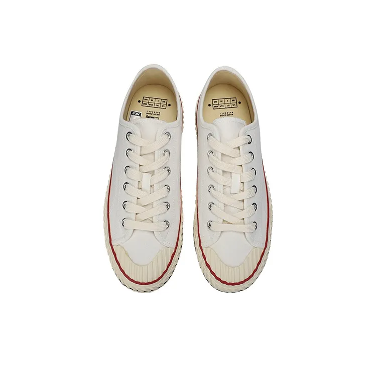 MLB Playball Anti Slip Wear Resistant Low Top Canvas Shoes Unisex White-2