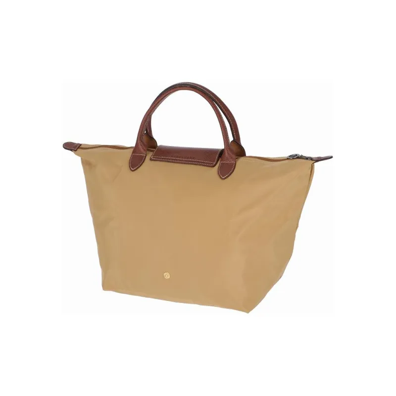 LONGCHAMP Polyamide Canvas Dumpling Bag Canvas Bag Travel Bag Handbag Medium Size Women's Molasses Color-2