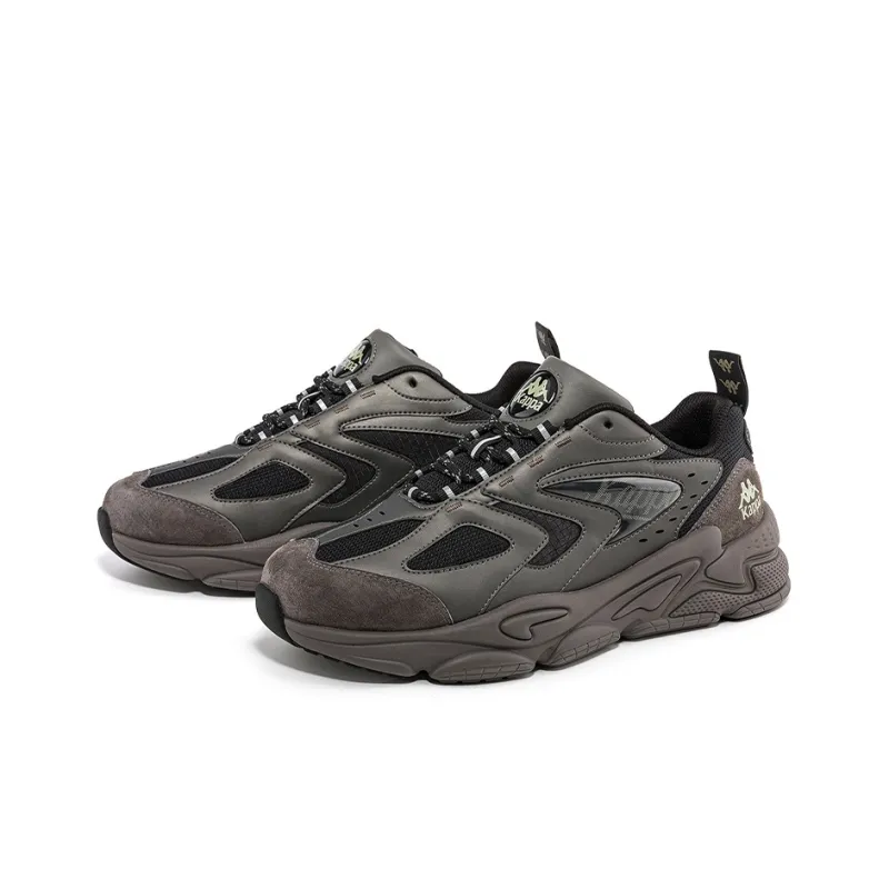 Kappa Cushioning Anti Slip And Wear Resistant Low Top Chunky Sneakers Unisex Gray Black-2