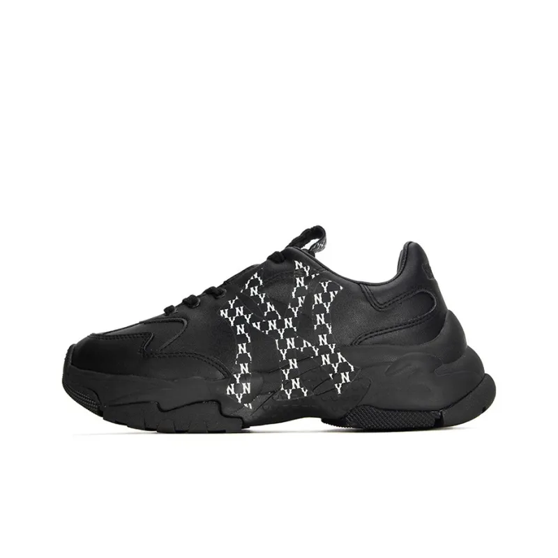 MLB Big Ball Chunky Height Increasing Low Top Chunky Sneakers Unisex Black-0