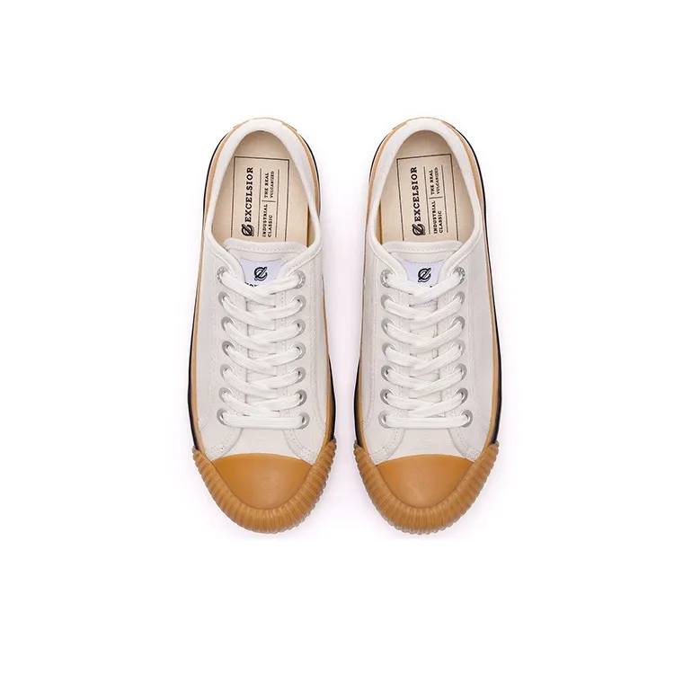 Excelsior Canvas Shoes Unisex Low Top Sea Salt White-3