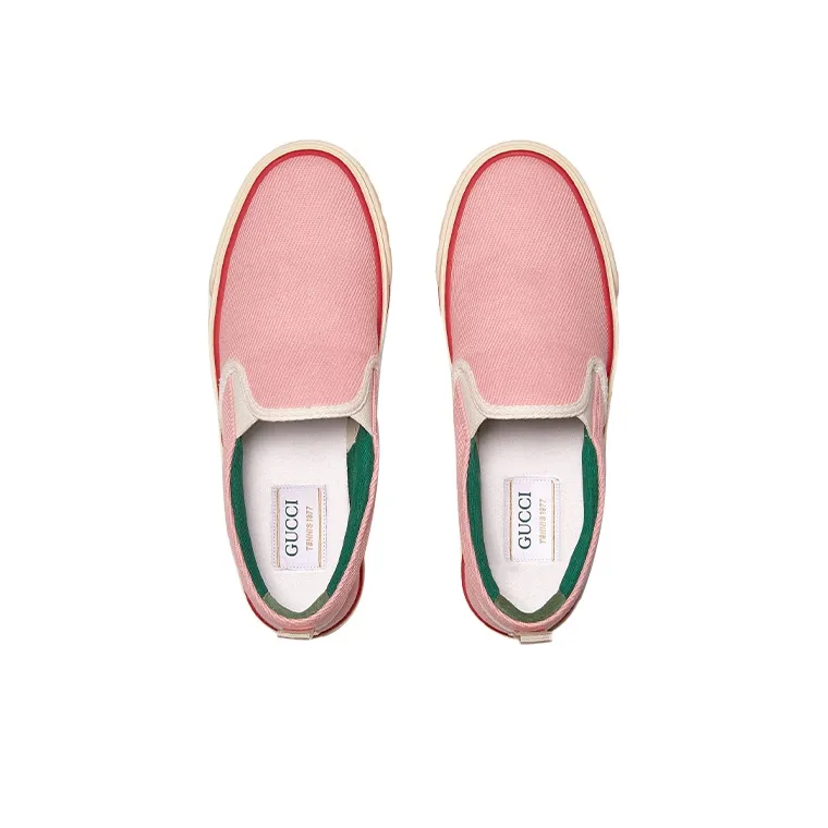 GUCCI Tennis 1977 Slip-On Pink Women's-3