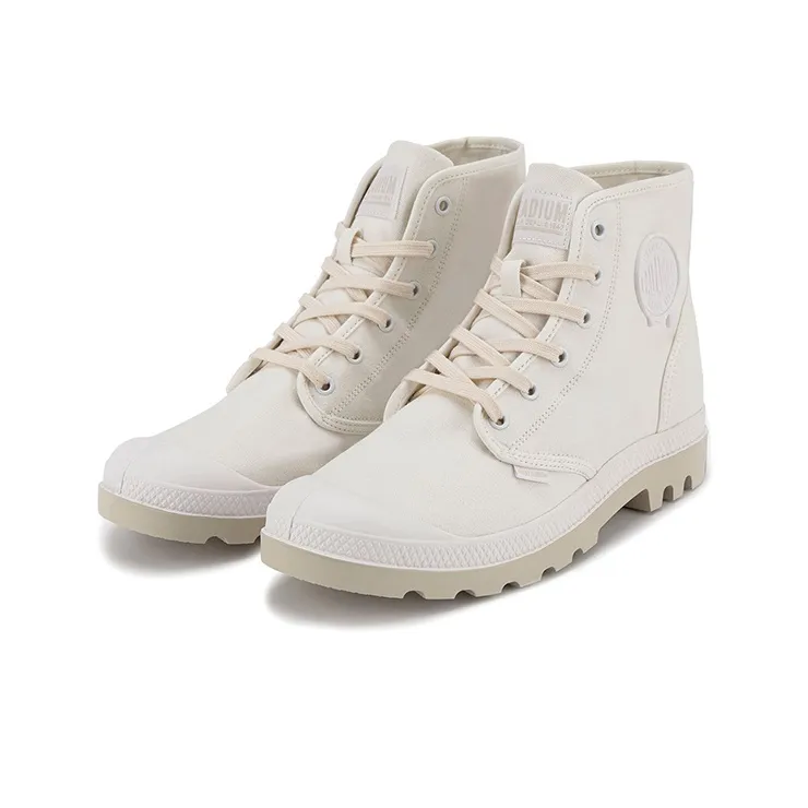 Palladium Pampa HiMcr Wear Resistant High Top Canvas Shoes Unisex Ivory-1