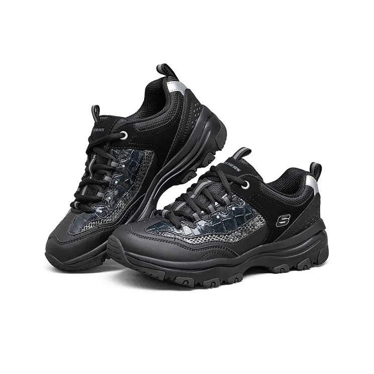 Skechers D'lites Leisure Chunky Shoes Black Women's-2