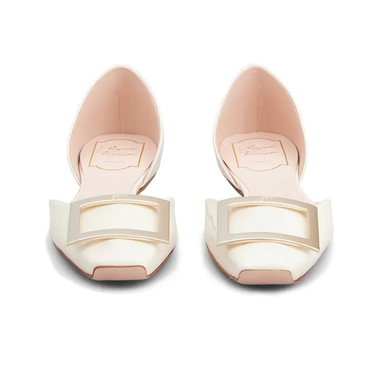 Roger Vivier Trompette Dorsay Women's Casual Shoes Women's White-3