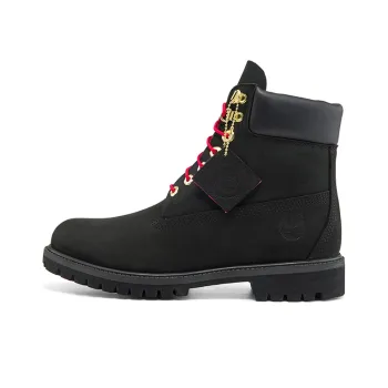 Timberland 6 Inch Waterproof Premium Boots 'Black Red'