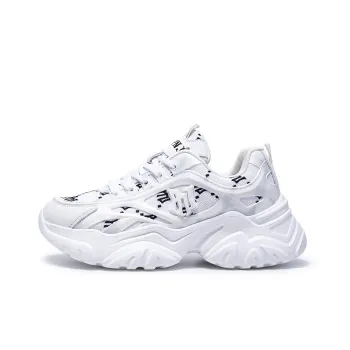 Pnj Anti Slip And Wear Resistant Height Increasing Low Top Chunky Sneakers Women's White