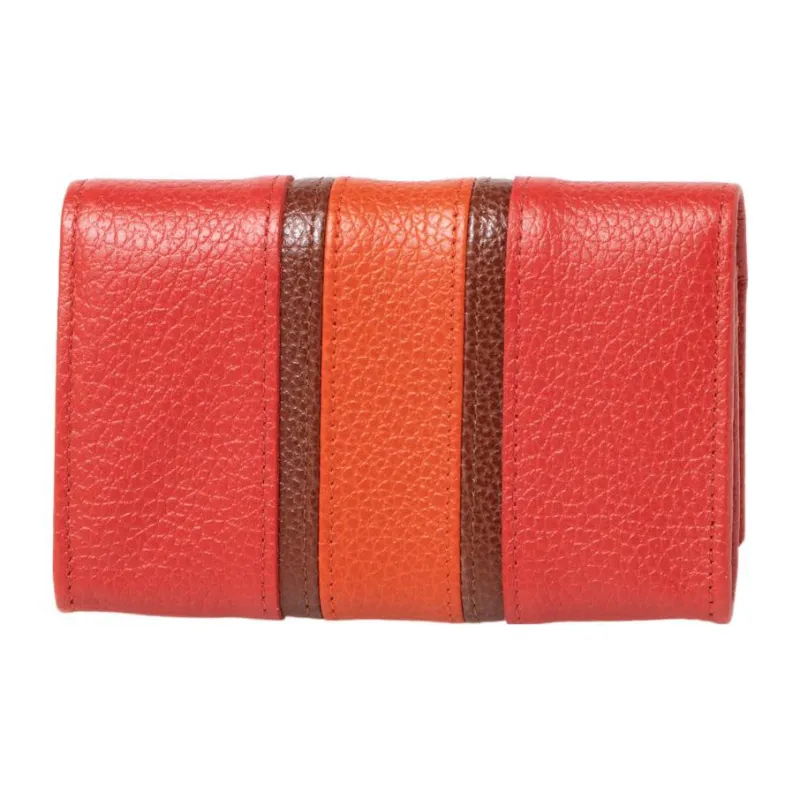 LONGCHAMP Leather Wallets Card Holders Small Size Women's Red-1