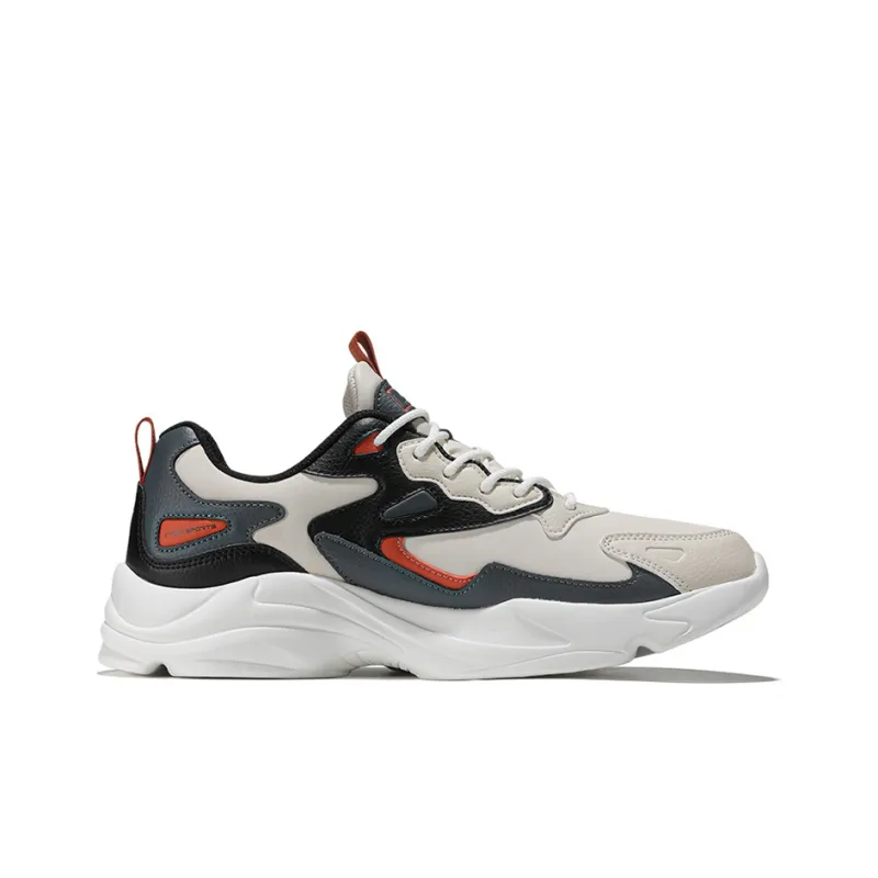 XTEP Chunky Sneakers Men Low Top White/Gray/Black-1
